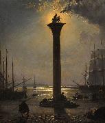 Friedrich Nerly Piazetta San Marco im Mondschein oil painting
